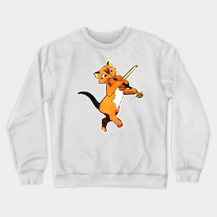 Cat violinist with violin Crewneck Sweatshirt